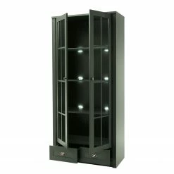 Ridgevalley Vitrinenschrank Beauville - Moosgrün / Gold -WOHNZIMMERMÖBEL Verkäufe 1000196332 191127 09003400064 DETAILS P000000001000196332