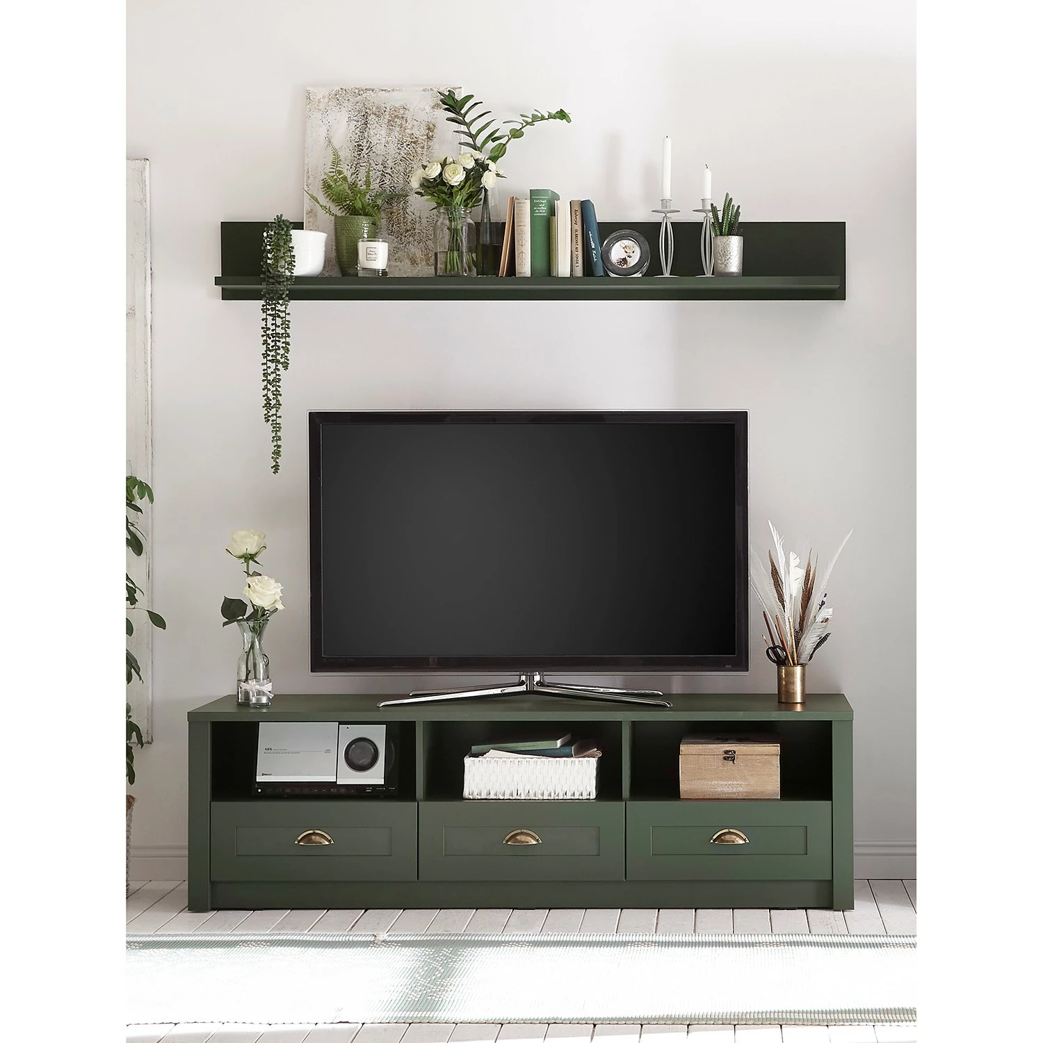 Ridgevalley Wohnkombination Beauville (2-teilig) - Moosgrün / Gold 1 Ridgevalley Wohnkombination Beauville (2-teilig) - Moosgrün / Gold