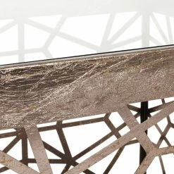 Red Living Beistelltisch Lindsfors I - Glas / Stahl - Antikbronze -WOHNZIMMERMÖBEL Verkäufe 1000196485 191211 14162800029 DETAILS P000000001000196485