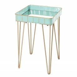 Norrwood Beistelltisch Krokvik IV - Glas / Metall - Mint / Sandgrau