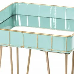 Norrwood Beistelltisch Krokvik IV - Glas / Metall - Mint / Sandgrau -WOHNZIMMERMÖBEL Verkäufe 1000196490 191211 14163100048 DETAILS P000000001000196490