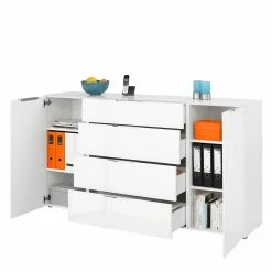 Maja Möbel Sideboard Trend I - Glas - Weiß -WOHNZIMMERMÖBEL Verkäufe 1000197485 191129 08042200024 DETAILS P000000001000197485