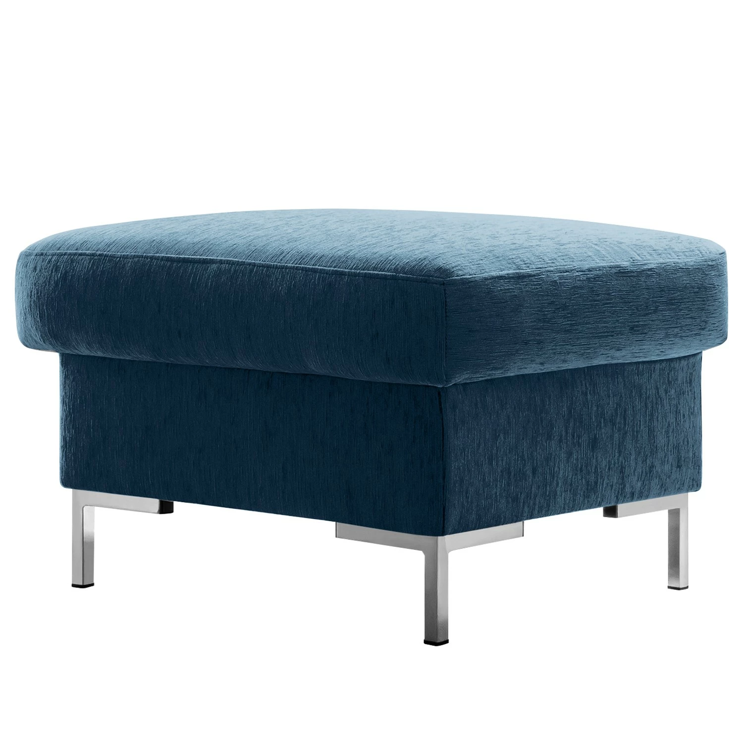 Fredriks Polsterhocker Fiesta I - Strukturstoff - Jeansblau 1 Fredriks Polsterhocker Fiesta I - Strukturstoff - Jeansblau