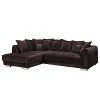 Fredriks Ecksofa Mazan - Samt - Microfaser Salvo: Aubergine