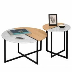 Temahome Couchtisch Sonata - Marmor / Stahl - Eiche / Weiß 22 Temahome Couchtisch Sonata - Marmor / Stahl - Eiche / Weiß -WOHNZIMMERMÖBEL Verkäufe 1000198865 191209 09463100056 DETAILS P000000001000198865