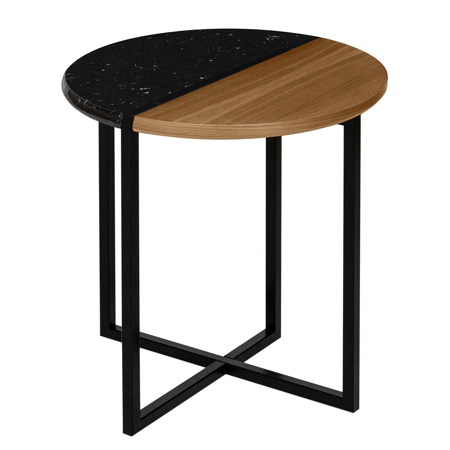 Temahome Beistelltisch Sonata - Marmor / Stahl - Walnuss / Schwarz 1 Temahome Beistelltisch Sonata - Marmor / Stahl - Walnuss / Schwarz