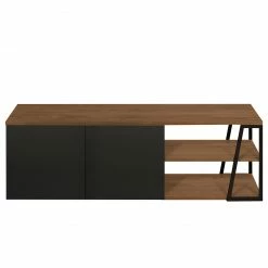 Temahome TV-Lowboard Albi - Echtholzfurnier - Walnuss / Schwarz -WOHNZIMMERMÖBEL Verkäufe 1000198879 191209 09464500186 DETAILS P000000001000198879