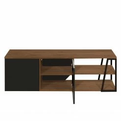 Temahome TV-Lowboard Albi - Echtholzfurnier - Walnuss / Schwarz -WOHNZIMMERMÖBEL Verkäufe 1000198879 191209 09464500189 DETAILS P000000001000198879