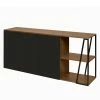 Temahome Sideboard Albi - Echtholzfurnier - Walnuss / Schwarz