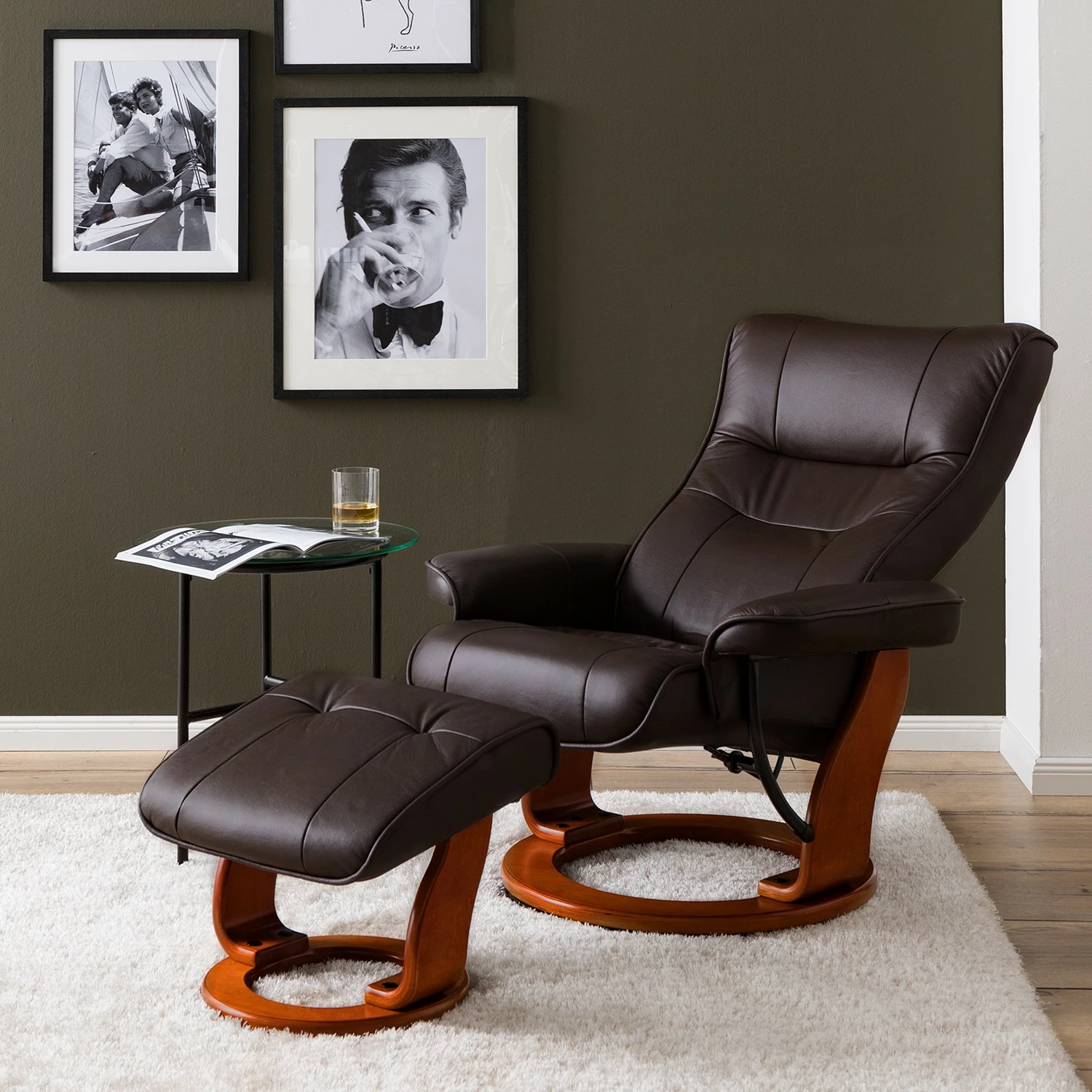 Modoform Relaxsessel Westerwald - Echtleder / Kunstleder - Braun 3 Modoform Relaxsessel Westerwald - Echtleder / Kunstleder - Braun – Bild 3