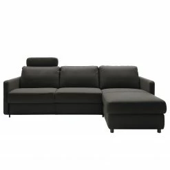 Fredriks Ecksofa Barbon - Flachgewebe - Anthrazit - Breite: 256 cm - Longchair davorstehend rechts -WOHNZIMMERMÖBEL Verkäufe 1000199807 200227 15493400009 DETAILS P000000001000199807