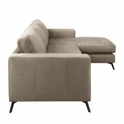 Fredriks Ecksofa Denny I - Antiklederlook - Taupe - Longchair davorstehend rechts -WOHNZIMMERMÖBEL Verkäufe 1000199990 200205 11530500135 DETAILS P000000001000199990