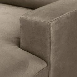 Fredriks Ecksofa Denny I - Antiklederlook - Taupe - Longchair davorstehend rechts -WOHNZIMMERMÖBEL Verkäufe 1000199990 200205 11530600143 DETAILS P000000001000199990