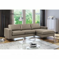 Fredriks Ecksofa Denny I - Antiklederlook - Taupe - Longchair davorstehend rechts -WOHNZIMMERMÖBEL Verkäufe 1000199990 201029 14242300013 MOOD DETAILS P000000001000199990 mood