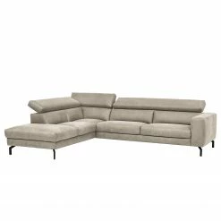 Fredriks Ecksofa Brodi - Microfaser - Lichtgrau - Ottomane davorstehend links -WOHNZIMMERMÖBEL Verkäufe 1000200089 200224 15000200701 DETAILS P000000001000200089