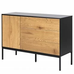 Red Living Sideboard Coogee II - Wildeiche Dekor / Schwarz
