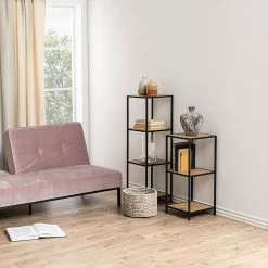 Red Living Regal Coogee IX - Wildeiche Dekor / Schwarz - Höhe: 120 cm 8 Red Living Regal Coogee IX - Wildeiche Dekor / Schwarz - Höhe: 120 cm -WOHNZIMMERMÖBEL Verkäufe 1000200154 220215 022 MOOD DETAILS P000000001000200154 mood