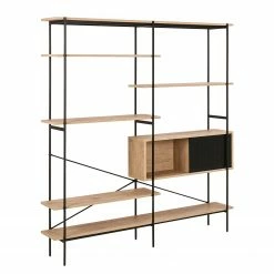 Norrwood Regal Alsace - Wildeiche Dekor / Schwarz -WOHNZIMMERMÖBEL Verkäufe 1000200167 200205 06092500139 DETAILS P000000001000200167