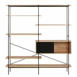 Norrwood Regal Alsace - Wildeiche Dekor / Schwarz -WOHNZIMMERMÖBEL Verkäufe 1000200167 200205 06092500140 DETAILS P000000001000200167