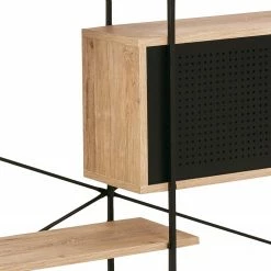 Norrwood Regal Alsace - Wildeiche Dekor / Schwarz -WOHNZIMMERMÖBEL Verkäufe 1000200167 200205 06092500143 DETAILS P000000001000200167