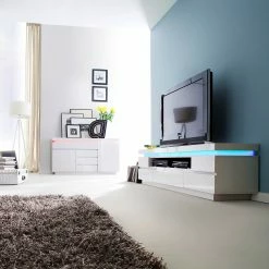 Fredriks TV-Lowboard Emblaze III - Inkl. Beleuchtung - Hochglanz Weiß -WOHNZIMMERMÖBEL Verkäufe 1000200901 200114 06162500005 MOOD DETAILS P000000001000200901 mood