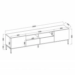 Fredriks TV-Lowboard Meon - Grau 45 Fredriks TV-Lowboard Meon - Grau -WOHNZIMMERMÖBEL Verkäufe 1000201080 200814 14303400006 SKETCH DETAILS P000000001000201080 sketch