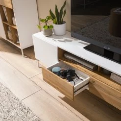 Fredriks TV-Lowboard Meon - Weiß -WOHNZIMMERMÖBEL Verkäufe 1000201098 201030 11203100022 DETAILS P000000001000201098