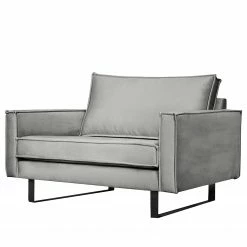 Ars manufacti Sessel Liel I - Samt Onoli: Hellgrau