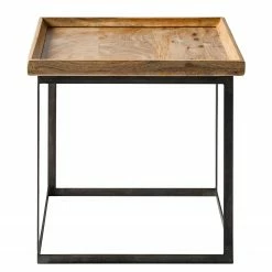 Naturoo Beistelltisch Messina - Mango massiv / Metall - Mango / Schwarz -WOHNZIMMERMÖBEL Verkäufe 1000201553 200402 14445900010 DETAILS P000000001000201553