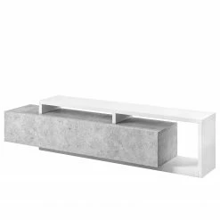 Loftscape Wohnwand Littor (3-teilig) - inkl. Beleuchtung - Weiß / Beton Dekor -WOHNZIMMERMÖBEL Verkäufe 1000202015 200203 11093000117 DETAILS P000000001000202015