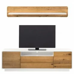 Mørteens Wohnkombination Boge (2-teilig) - Echtholzfurnier - Asteiche / Matt Weiß -WOHNZIMMERMÖBEL Verkäufe 1000202254 200402 14475400003 DETAILS P000000001000202254