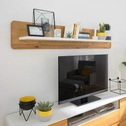 Mørteens Wohnkombination Boge (2-teilig) - Echtholzfurnier - Asteiche / Matt Weiß -WOHNZIMMERMÖBEL Verkäufe 1000202254 200402 14475700008 DETAILS P000000001000202254