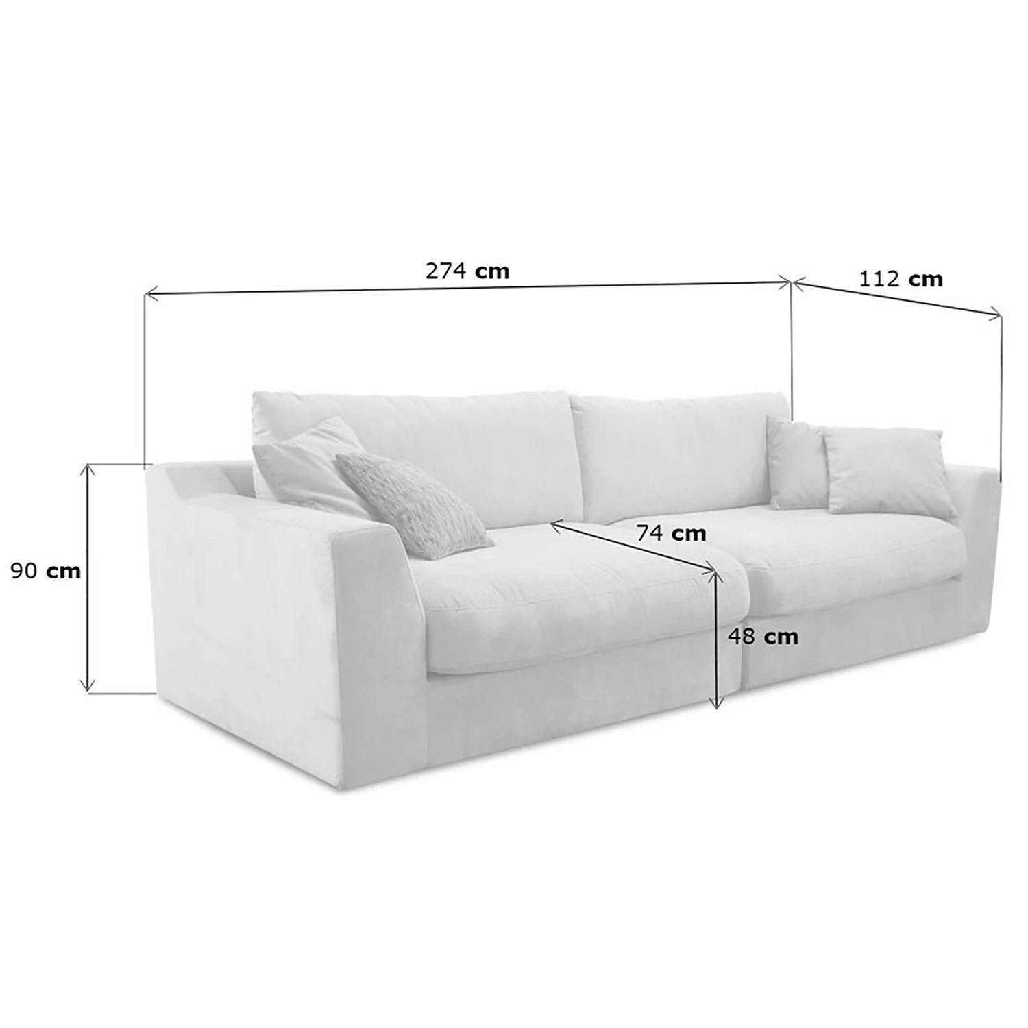 Fredriks Big Sofa Dixwell - Flachgewebe - Kaschmir 9 Fredriks Big Sofa Dixwell - Flachgewebe - Kaschmir – Bild 9