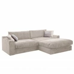 Fredriks Ecksofa Dixwell II - Flachgewebe - Kaschmir - Longchair davorstehend rechts