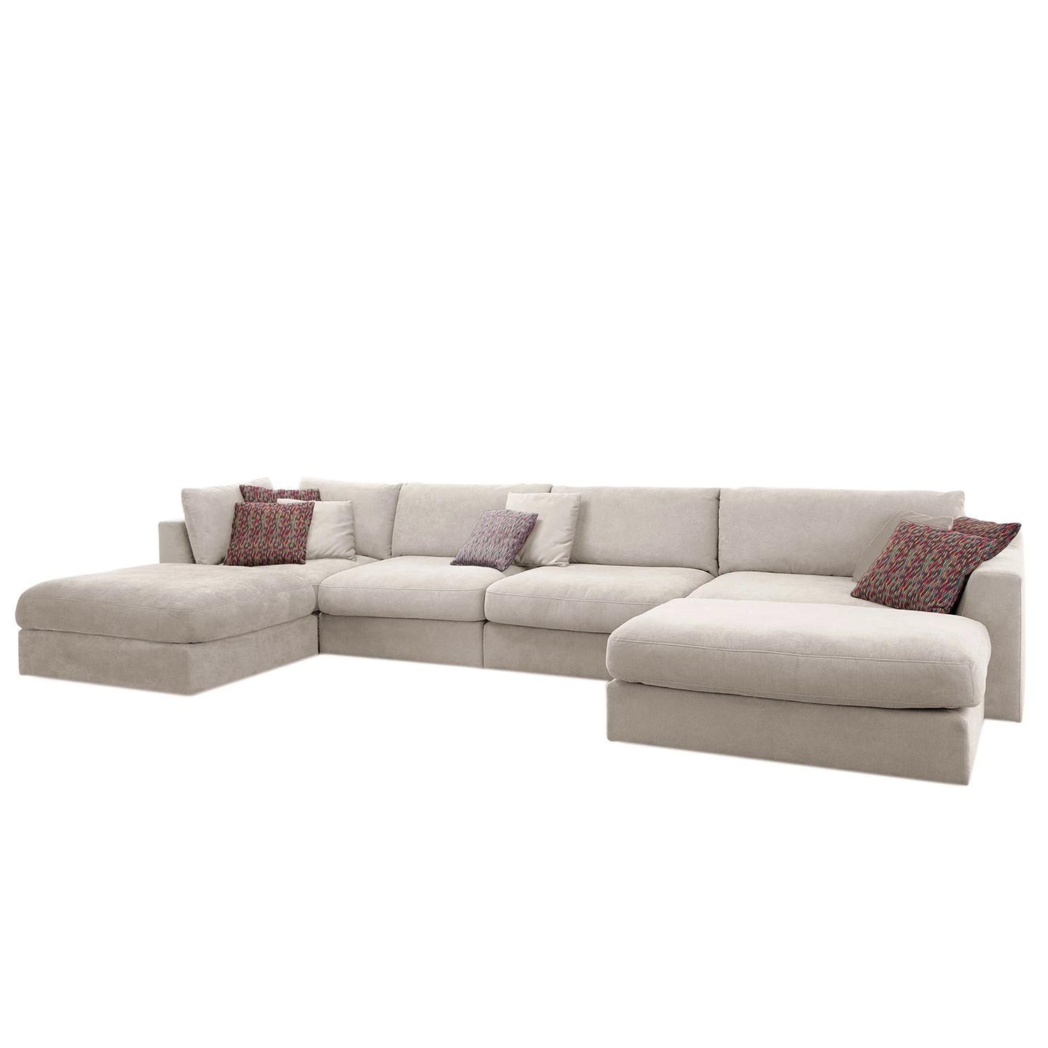 Fredriks Wohnlandschaft Dixwell II - Flachgewebe - Kaschmir - Ottomane davorstehend rechts 1 Fredriks Wohnlandschaft Dixwell II - Flachgewebe - Kaschmir - Ottomane davorstehend rechts