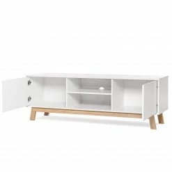 Norrwood TV-Lowboard Sinetta - Weiß / Eiche Dekor -WOHNZIMMERMÖBEL Verkäufe 1000202435 200124 09541200033 DETAILS P000000001000202435