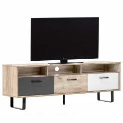 Norrwood TV-Lowboard Brookton - Mehrfarbig / Eiche Dekor