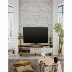 Norrwood TV-Lowboard Brookton - Mehrfarbig / Eiche Dekor -WOHNZIMMERMÖBEL Verkäufe 1000202464 200124 09543500199 MOOD DETAILS P000000001000202464 mood