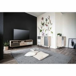 Norrwood TV-Lowboard Brookton - Mehrfarbig / Eiche Dekor -WOHNZIMMERMÖBEL Verkäufe 1000202464 200124 09543600204 MOOD DETAILS P000000001000202464 mood