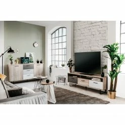 Norrwood TV-Lowboard Brookton - Mehrfarbig / Eiche Dekor -WOHNZIMMERMÖBEL Verkäufe 1000202464 200124 09543600205 MOOD DETAILS P000000001000202464 mood