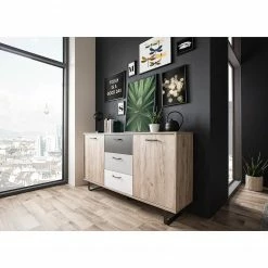 Norrwood Sideboard Brookton - Mehrfarbig / Eiche Dekor -WOHNZIMMERMÖBEL Verkäufe 1000202465 200124 09543800216 MOOD DETAILS P000000001000202465 mood