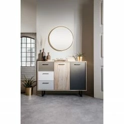 Norrwood Kommode Brookton III - Mehrfarbig / Eiche Dekor -WOHNZIMMERMÖBEL Verkäufe 1000202472 200124 09544200235 MOOD DETAILS P000000001000202472 mood