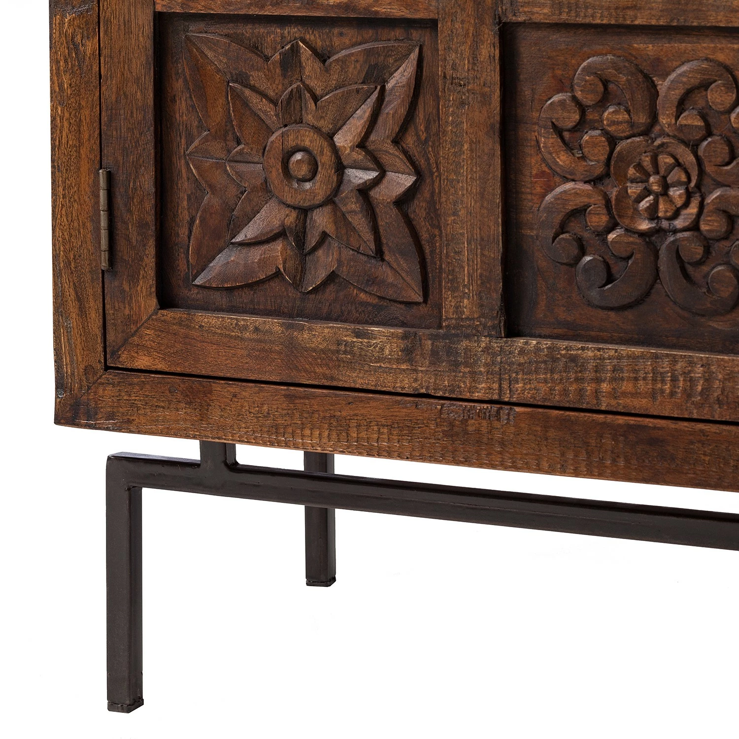 Wolf-Möbel Kommode Carving - Akazie massiv / Metall - Akazie / Schwarz 10 Wolf-Möbel Kommode Carving - Akazie massiv / Metall - Akazie / Schwarz – Bild 10