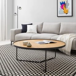 Fredriks Couchtischset Permet (2er-Set) - Echtholzfurnier - Eiche / Schwarz -WOHNZIMMERMÖBEL Verkäufe 1000204348 200212 13333700003 MOOD DETAILS P000000001000204348 mood