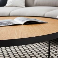 Fredriks Couchtischset Permet (2er-Set) - Echtholzfurnier - Eiche / Schwarz -WOHNZIMMERMÖBEL Verkäufe 1000204348 200212 13333800007 MOOD DETAILS P000000001000204348 mood