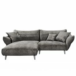 Ars manufacti Ecksofa Venes - Antiklederlook - Grau - Longchair davorstehend links - 3 Kissen -WOHNZIMMERMÖBEL Verkäufe 1000205889 200312 11091600046 DETAILS P000000001000205889