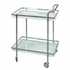 Jack & Alice Servierwagen Vonore - Glas / Metall - Chrom