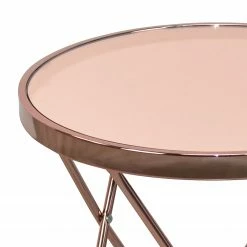 Jack & Alice Beistelltisch Phini - Glas / Metall - Roségold 6 Jack & Alice Beistelltisch Phini - Glas / Metall - Roségold -WOHNZIMMERMÖBEL Verkäufe 1000206269 200218 13102500023 DETAILS P000000001000206269