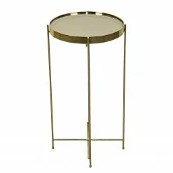 Norrwood Beistelltisch Noxon - Glas / Metall - Gold -WOHNZIMMERMÖBEL Verkäufe 1000206276 200218 13102600058 DETAILS P000000001000206276