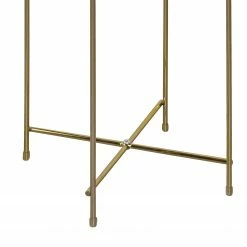 Norrwood Beistelltisch Noxon - Glas / Metall - Gold -WOHNZIMMERMÖBEL Verkäufe 1000206276 200218 13102600059 DETAILS P000000001000206276